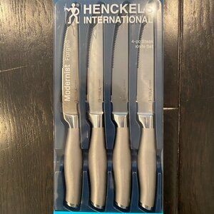 Henckels Modernist Steak Knife Set of 4, Silver, Stainless Steel